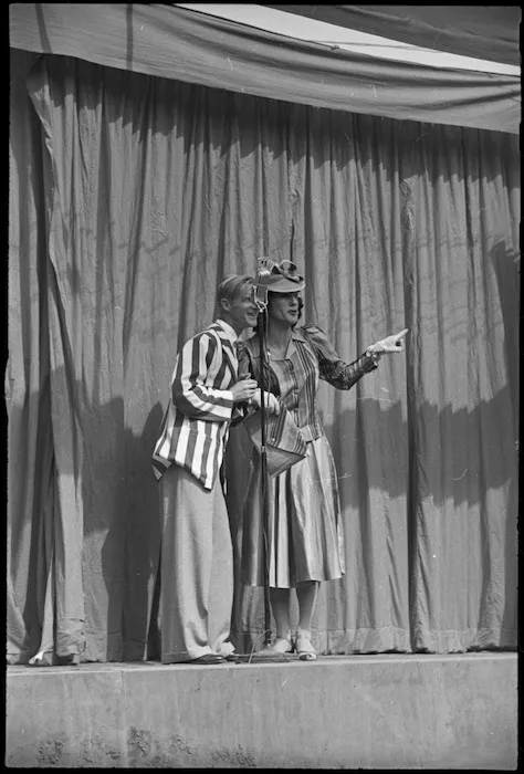 Sketch during first Italian appearance of the Kiwi Concert Party in World War II - Photograph taken by George Kaye