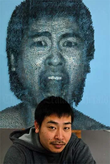 Self-portrait in nails