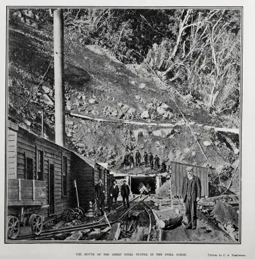 Image: THE MOUTH OF THE GREAT OTIRA TUNNEL IN THE OTIRA GORGE