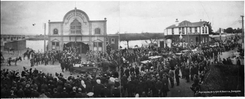 Funeral of Ralph Mine disaster victims, Huntly