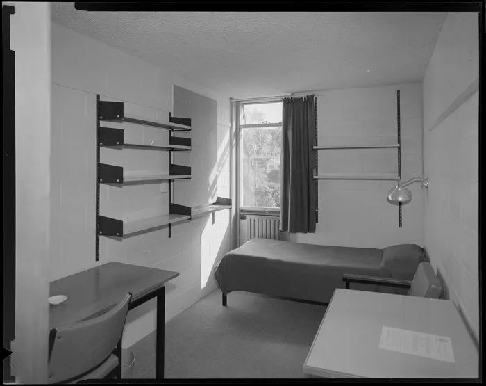 Student's room, Weir House, Victoria University of Wellington
