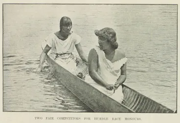 Image: Two fair competitors for hurdle race honours