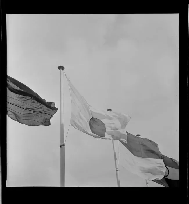Flag flying during the Colombo Plan Conference - Japan