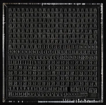 Image: [Colenso, William] 1811-1899 :[Lead typeface used by William Colenso, 1833-1880s]