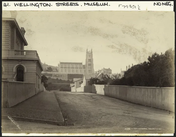 Burton Brothers, 1868-1898 (Firm, Dunedin) : Photograph of Museum Street, Wellington