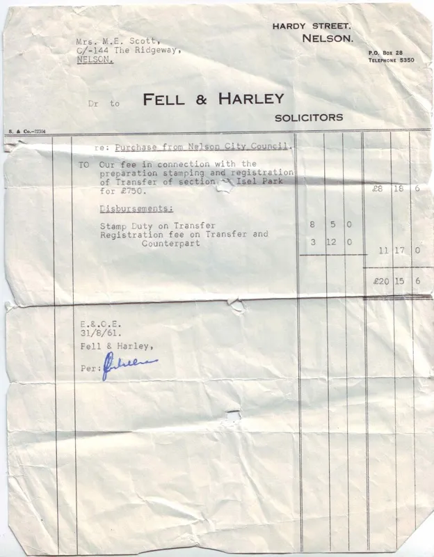 Legal document - Transfer of land