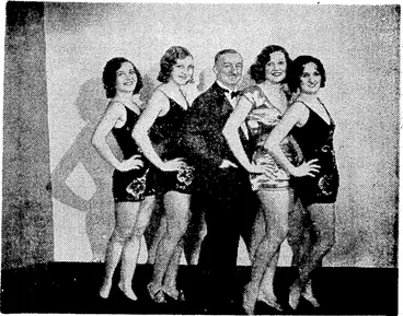 Image: Nicola the Great, the famous magician, with some of his assistants. H« is due to appear at the New Opera House here from Saturday next. (Evening Post, 22 December 1938)