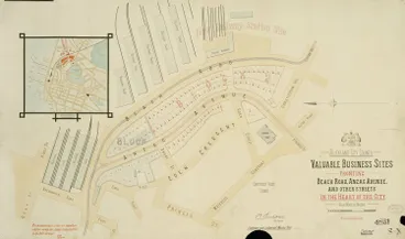 Image: Auckland City Council valuable business sites fronting Beach Road, Anzac Avenue and other streets in the heart of the city