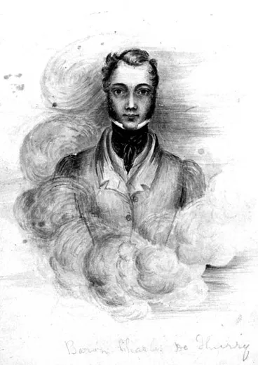 A pencil sketch of Charles Philippe Hippolyte de Thierry by an unknown artist Image: A pencil sketch of Charles Philippe Hippolyte de Thierry by an unknown artist