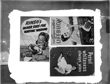 Image: Soap and washing powder advertisements - De Lacy Limited : Sign and Showcard Writers