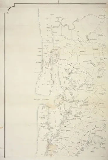 Image: Map of the middle portion of the province of Auckland.