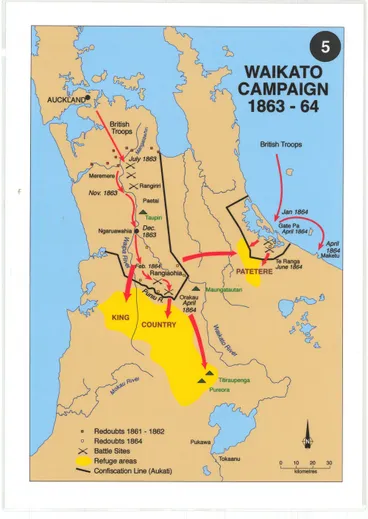 Image: Evelyn Stokes Plan 5 - Waikato Campaign 1863-1864