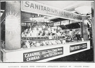 Image: Sanitarium Health Food Company's attractive display of 'health foods'