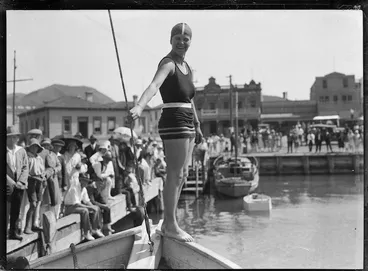 Image: Lily Copplestone before her attempt to swim Cook Strait