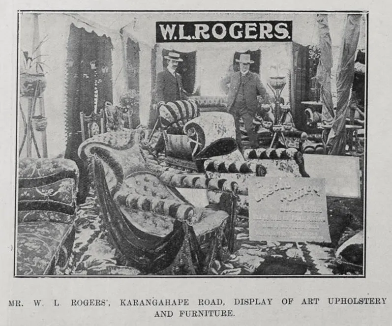 MR. W. L ROGERS', KARANGAHAPE ROAD, DISPLAY OF ART UPHOLSTERY AND FURNITURE