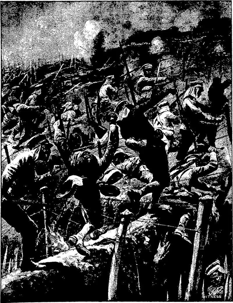 THE RUSSO-JAPANESE WAR: PITFALLS AND BARBED WIRE ENTANGLE*-MENTS AT LIAO-YANG.  Mr Bennet Burleigh, the well-known war correspondent, says:—" Upon every coign of vantage the Russians had constructed forts, dug rows of trenches and pitfalls, and placed wire entai glements. The works were numerous, and deserved to be clasaedl as permanent fortifications. The forts in the second line were protected by double banka of wire entanglements, stretched above pitfalls, dug like huge bowls, eight to ten feet deep, and separated from each other by a narrow rimi of soil less than a foot wide. Sharp stakes wore in many instances set in the bottom of these_j>its."—Prom Illustrated London News. (Otago Witness, 21 December 1904)