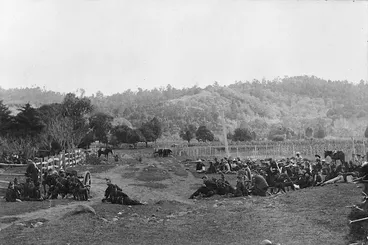 Image: Government force at Rawene, Hokianga
