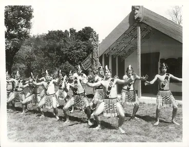 Polynesian Festival Publicity Caption: First National Polynesian Festival Competitions Rotorua 1972. Waihirere team from Gisborne Image: Polynesian Festival Publicity Caption: First National Polynesian Festival Competitions Rotorua 1972. Waihirere team from Gisborne
