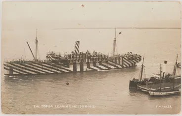 Image: The Tofua leaving Nelson