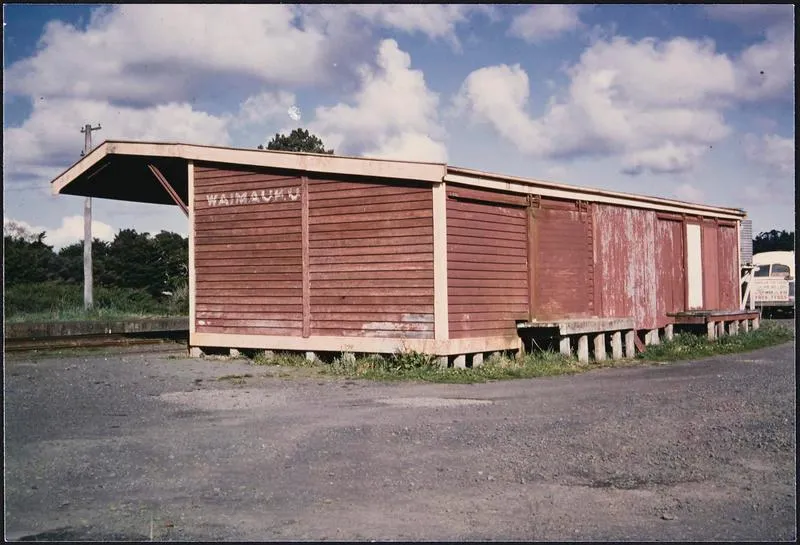 Waimauku station goods shed, c 1980