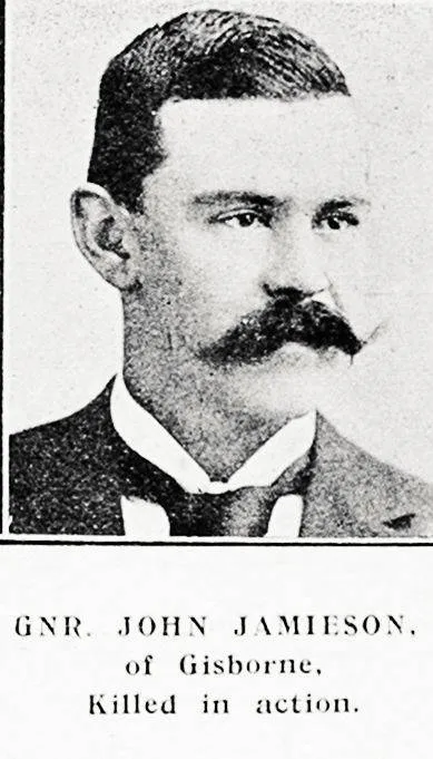 Gnr. John Jamieson, of Gisborne, killed in action