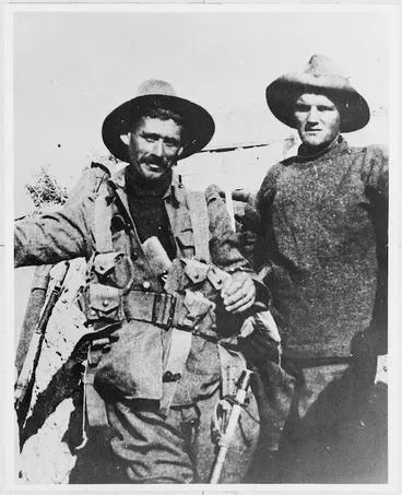 Image: Sergeant Major Brown and Trooper Bailey at Gallipoli Peninsula, Turkey, during World War I