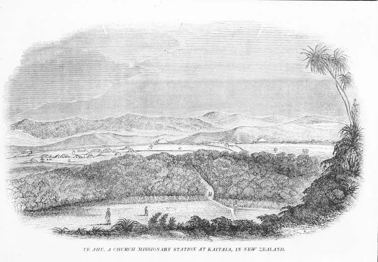 Mission Station at Te Ahu near Kaitāia, 1840
