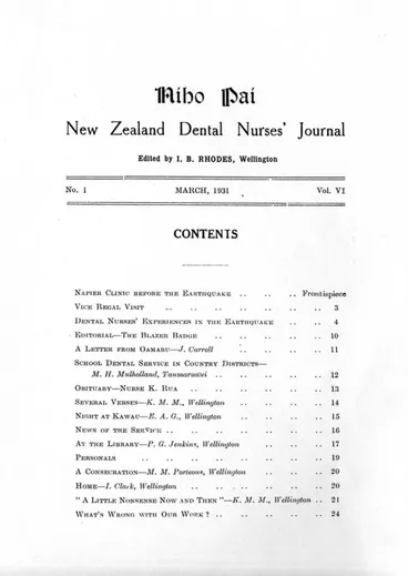 Image: Dental Journal Excerpt 1931