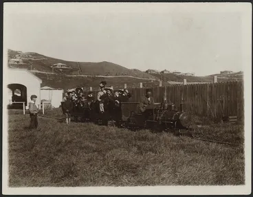 Image: Children having a train ride,"Wonderland" amusement park, Miramar
