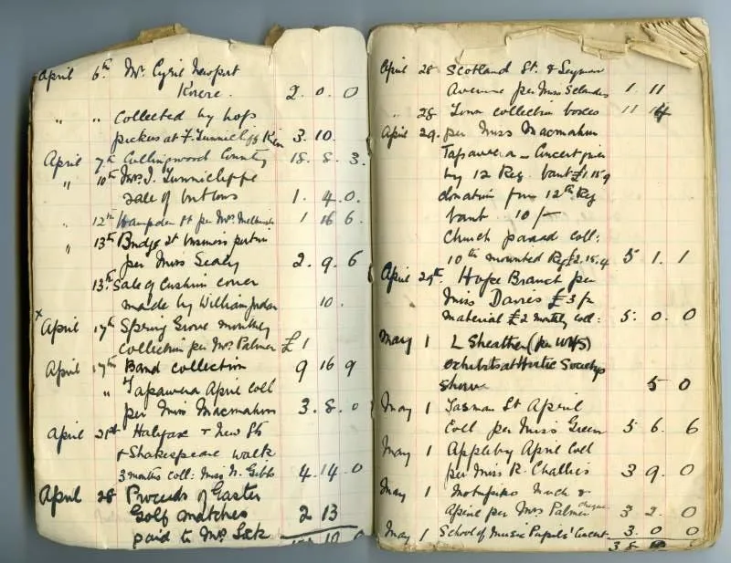 Expenditure accounts of the New Zealand Branch of the British Red Cross Society and Order of St. John