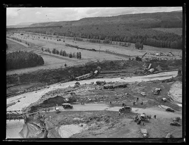 Image: Aerial view of the Tangiwai Railway Disaster, 1953