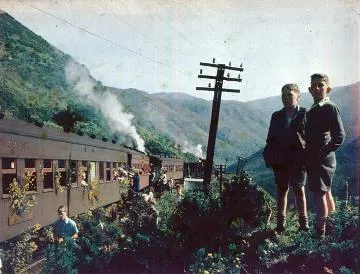 Halted train on Rimutaka Incline : digital image