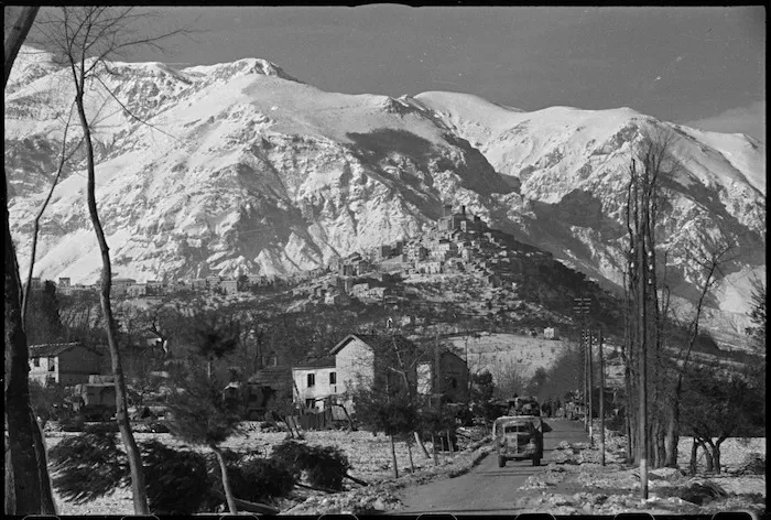 Italian village of Casoli glistens in its mantle of snow - Photograph taken by George Kaye