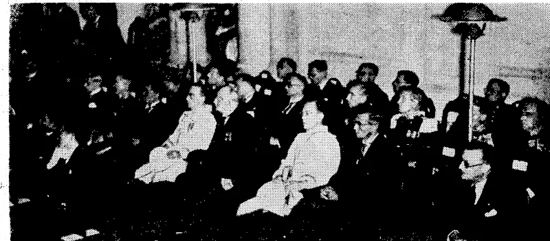 Leading' Aircraftman Morris Dcs mondJutsens, who<was killed on Tuesday in a flying accident at the R.N.Z.A.F. station at Woodbourne. ' Blenheim ;■, ■ , , . „ „ , ,_ . , „ ~, D • ■.. ? i The Diplomatic Corps at the recent opening of the Volksraad (Peoples Council) at Batavia, capital of the Netherlands East Indies. From second on right: Consuls-General for Sweden, Japan, U.b.A.> Lrreat Britain, China, Poland, and France. (Evening Post, 01 August 1941)