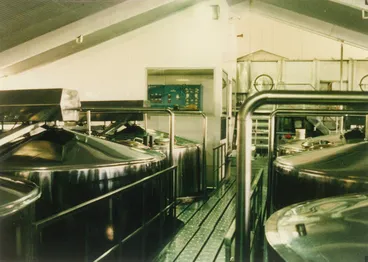 Image: Tui Co-operative Dairy Company Limited. Cheese Department vats, circa 1983