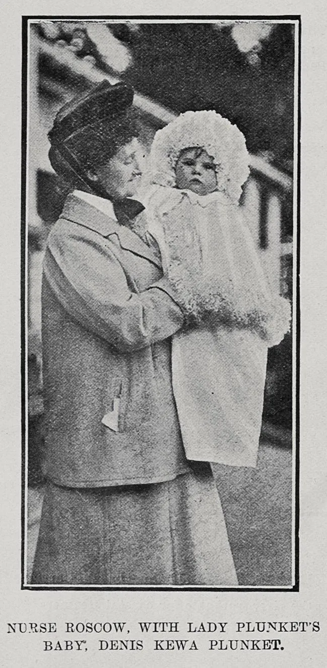 Nurse Roscow, With Lady Plunket's Baby, Denis Kewa Plunket