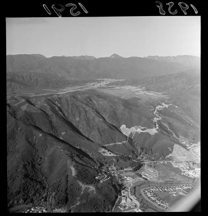 Aerial view of Wainuiomata Hill Road