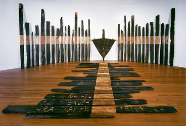 ‘Black phoenix’ by Ralph Hōtere Image: ‘Black phoenix’ by Ralph Hōtere