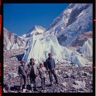 [Peter and Belinda Hillary with Mingma Tsering and Siku, Nepal]