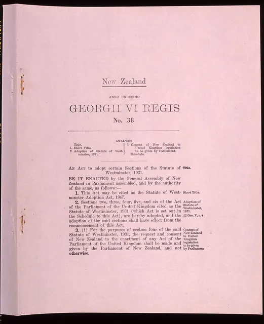 Statute of Westminster Adoption Act, 1947 - Page 1