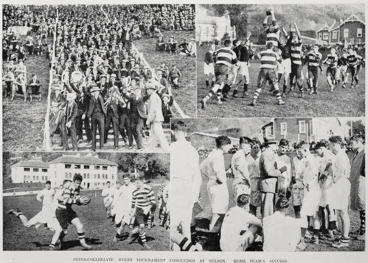 Inter-collegiate rugby tournament concluded at Nelson: home team's success