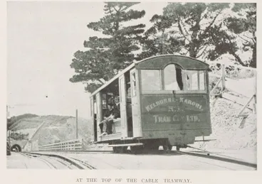 Image: At the top of the cable tramway