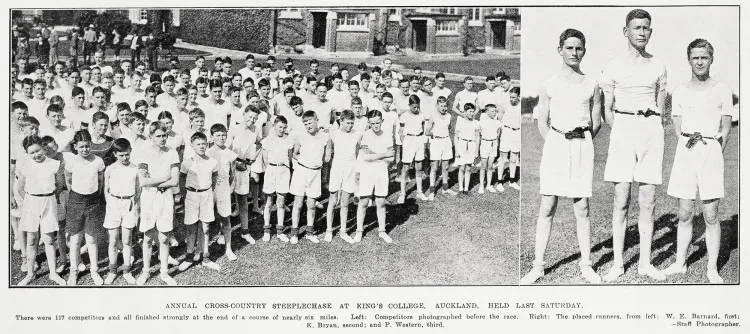 Annual cross-country steeplechase at King's College, Auckland, held last Saturday