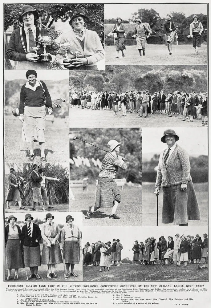 Prominent players take part in the Autumn foursomes competition conducted by the New Zealand ladies' golf union