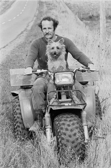 Image: Wairarapa farmer Freeman Jackson with his dog Basil - Photograph taken by Ian Mackley