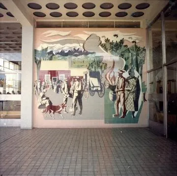 E. Mervyn Taylor mural in the Masterton Post Office building: Photograph