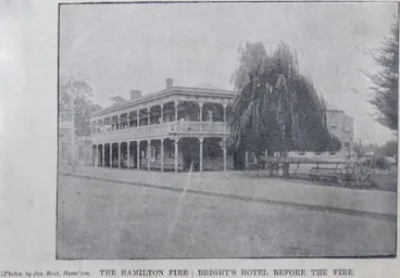 Image: The Hamilton Fire: Bright's Hotel before the Fire