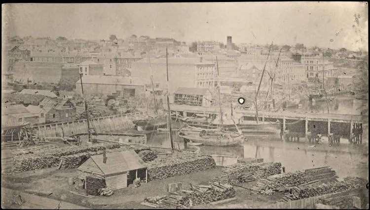 Auckland wharves from Point Britomart