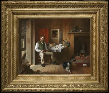 Image: Branfill, Benjamin Aylett (Colonel), 1828-1899 :After a long day on the run. 1884