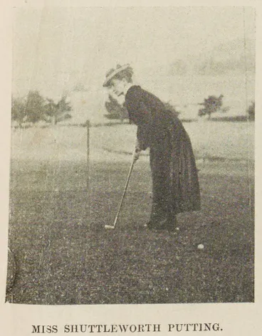 Image: Miss Shuttleworth putting